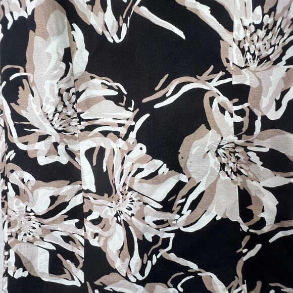 Banana Republic Strapless Floral Dress Linen Blend Black Size 0 Cocktail Chic - Picture 10 of 15